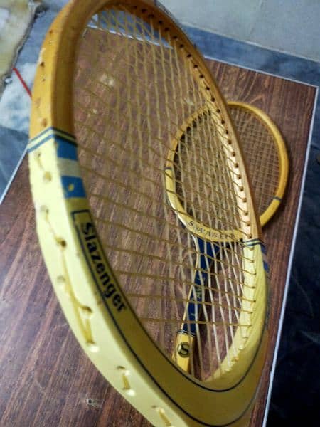 High quality pair of Wooden tennis rackets 3