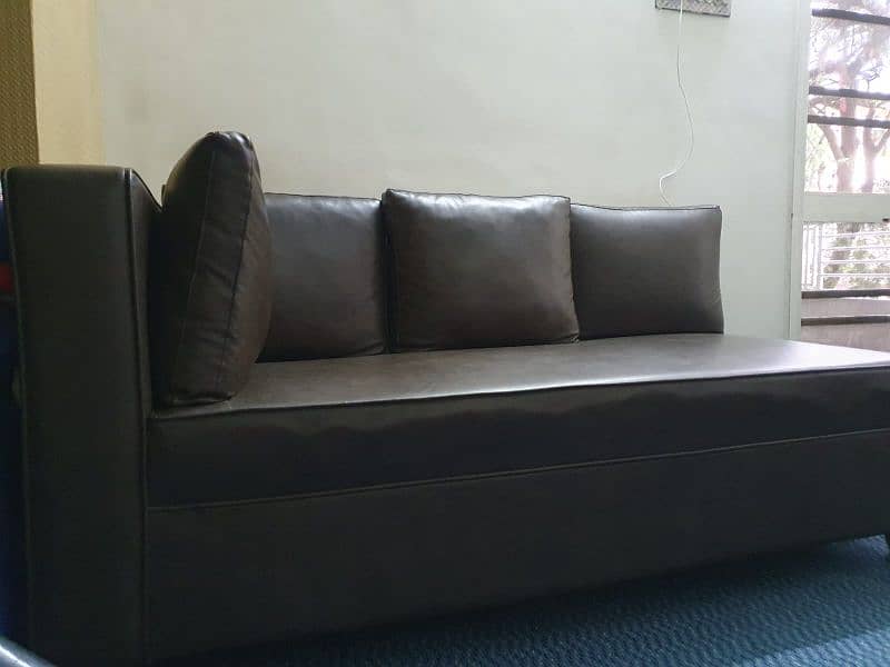 8 seater leatheroid sofa 2