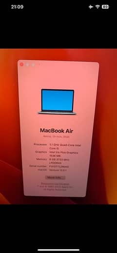 Macbook Air 13.3 almost new For Sale