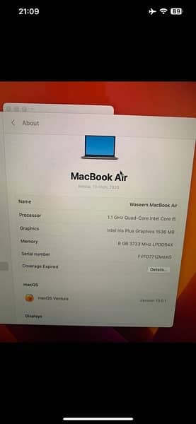 Macbook Air 13.3 almost new For Sale 5