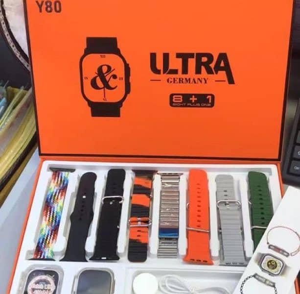 Y80 ULRTA smart watch 2.02 inches screen  1 in 8 straps 1