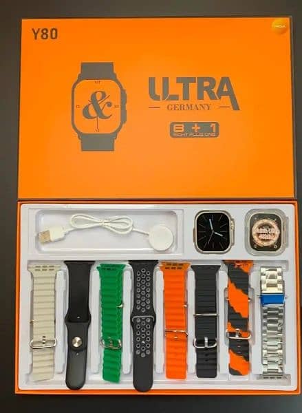 Y80 ULRTA smart watch 2.02 inches screen  1 in 8 straps 5