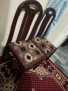Wooden 2 Chairs