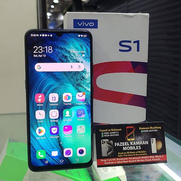 VIVO S1 OFFICIAL PTA APPROVED WITH BOX 4/128 SUPER AMOLED FINGERPRINT 2