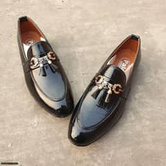 Men's leather formal dress shoes.