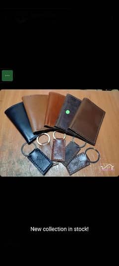 Handmade vertical bifold wallet with Keychain