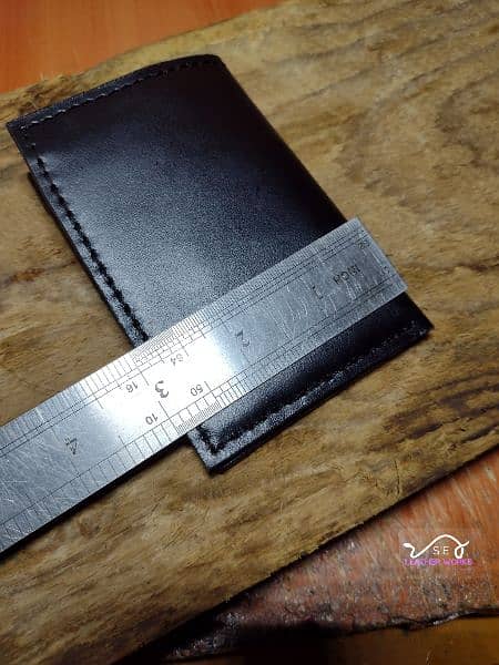 Handmade vertical bifold wallet with Keychain 1