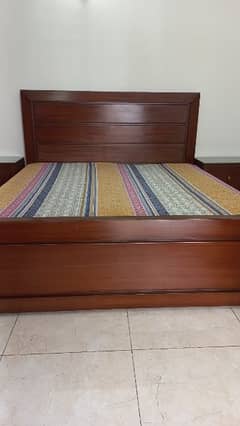King size double bed set without mattress