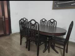 Table for 6 under 30000 Rs, wooden dining table in good condition.