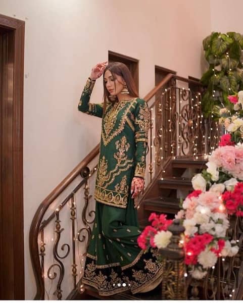 Mehndi Complete dress by Basit Sipra Designer 1