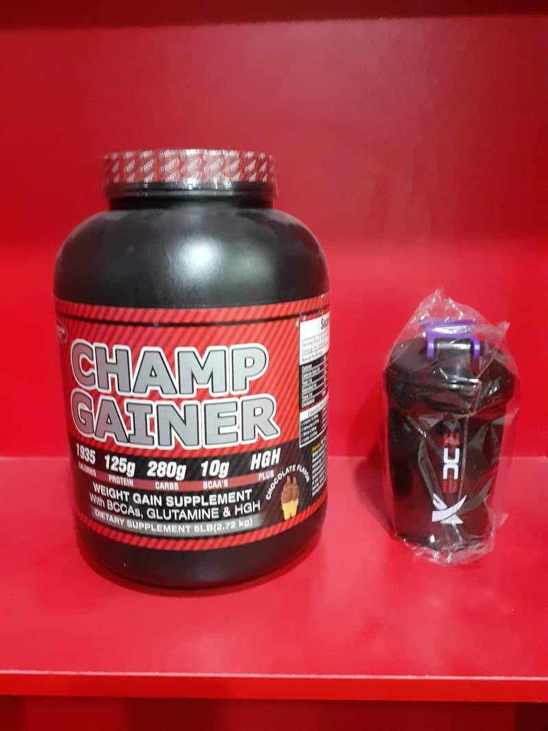 Nutrition fuel offers 3kg champ gainer with free shaker 0