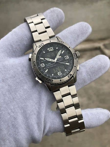 ORIENT WRIST WATCH ANA-DIGI CVZ00001B/branded watch/imported/seiko 7