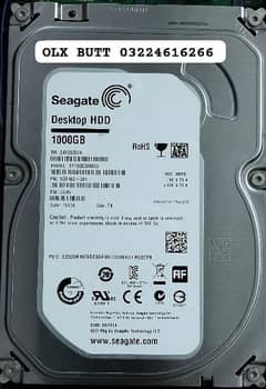 Seagate 1TB HardDisk 100% Health (0322-4616266) 0