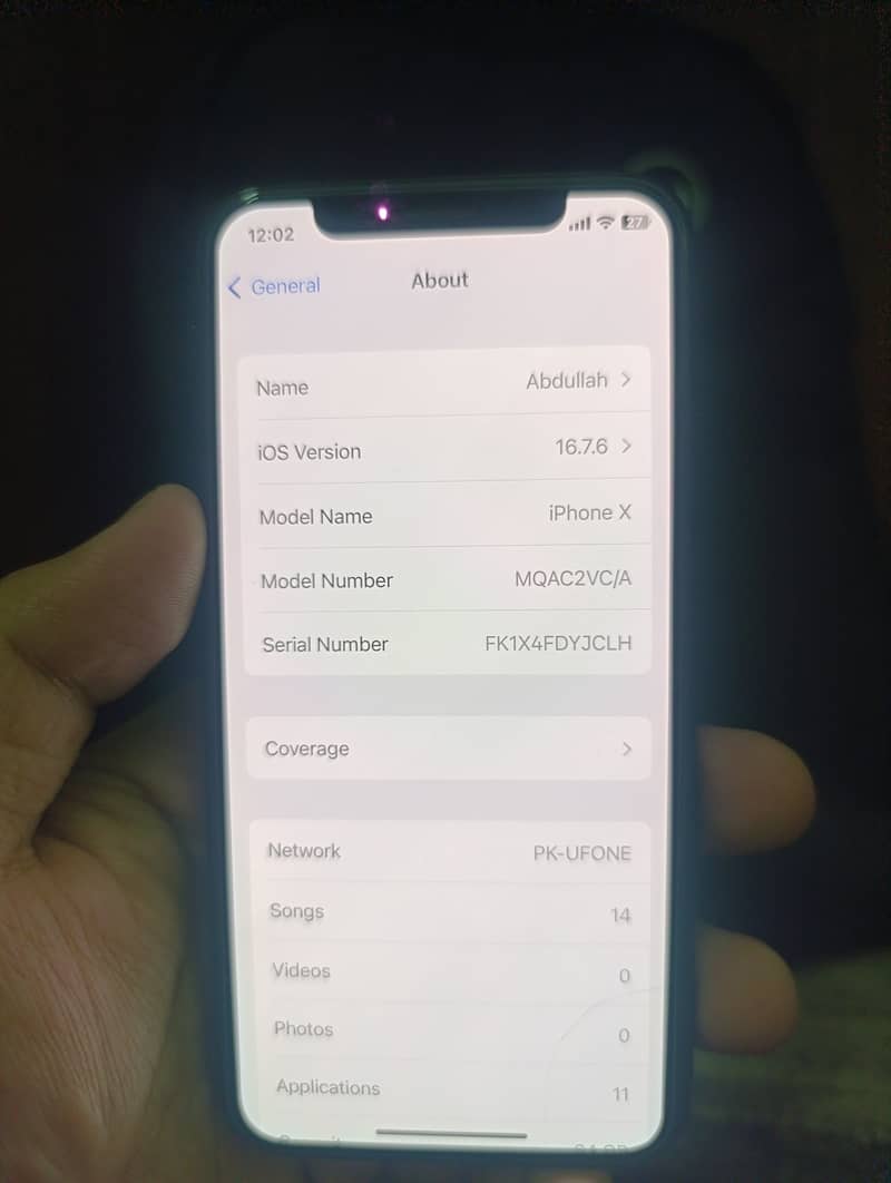 Iphone X 64GB Non Pta With Box & Charger 9.5/10 6
