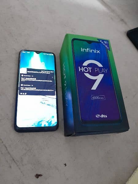 Infinix hot 9 play 4/64 for sale 10/10 bht km used hy 03003994227 19