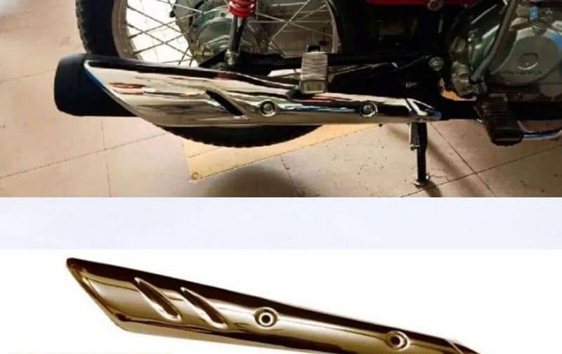 Motorbike Silencer Cover, Golden | Free Delivery Available 2