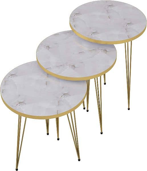 1 Pcs / Set of 3 Round Coffee Table 3