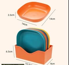 Square Snack Plate Pair of 5