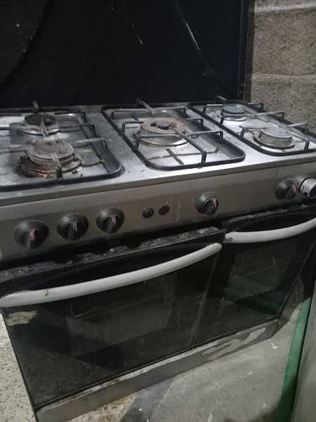 electric and gas cooking range with 5 burner and oven 0