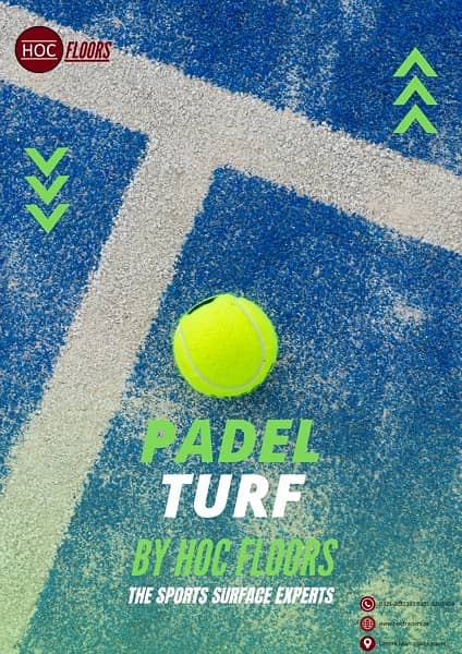 PADEL TENNIS,sports flooring,artificial grass by HOC FLOORS 1