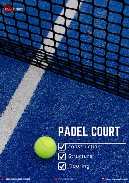 PADEL TENNIS, sports flooring, artificial grass by HOC FLOORS 3