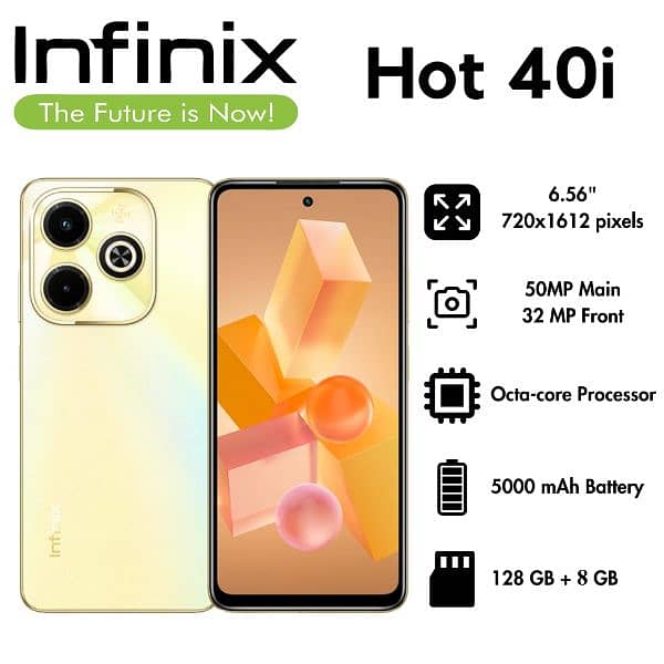 Infinix hot40i 10month wranty may ha 8+8gb 128gb storage 0