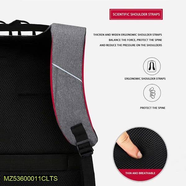 casual laptop backpack with charger port 5