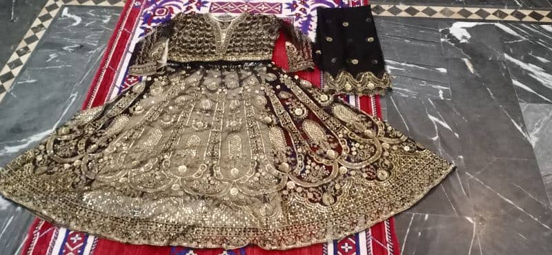 3 Piece fully heavy embroidery Wedding, Walima,  Function Dress 7