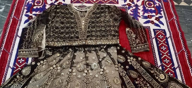 3 Piece fully heavy embroidery Wedding, Walima,  Function Dress 8
