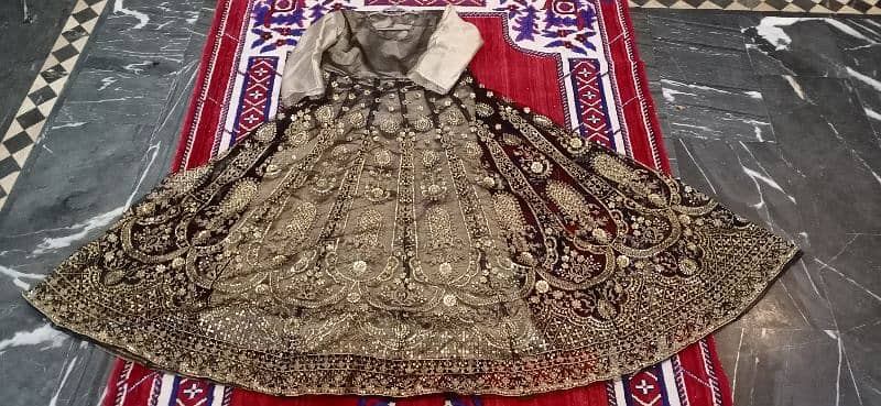 3 Piece heavy embroidery Wedding, Walima, Function Dress 2