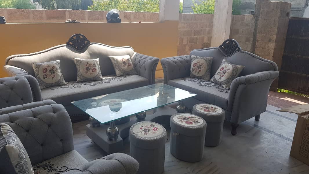 Seven seater Sofa Set with table & Mora 2