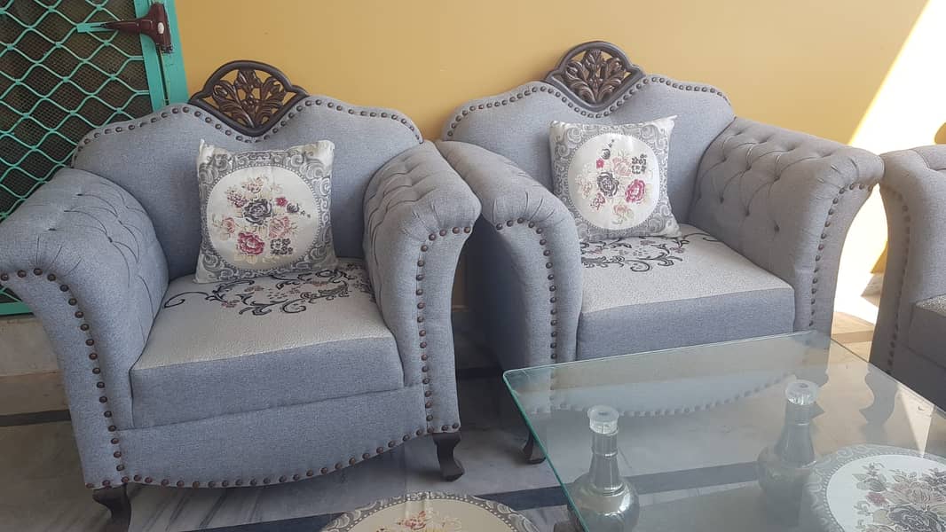Seven seater Sofa Set with table & Mora 3