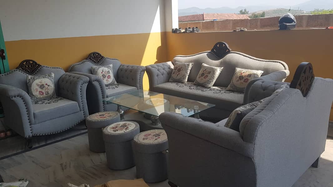 Seven seater Sofa Set with table & Mora 5