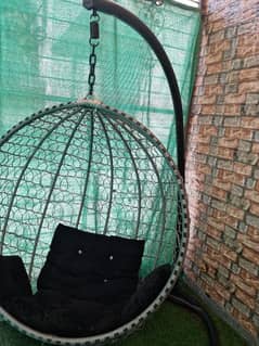 Swing with cushion and stand 0