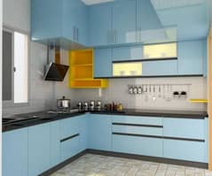 Modren kitchen cabinets/PVC Cabinets/Professional Carpenterr