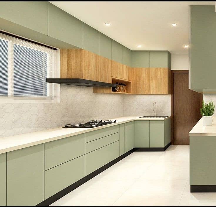 Modren kitchen cabinets/PVC Cabinets/Professional Carpenterr 4