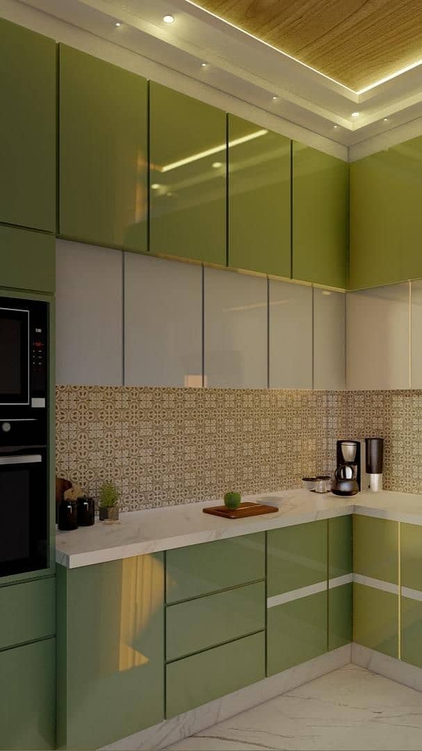 Modren kitchen cabinets/PVC Cabinets/Professional Carpenterr 9