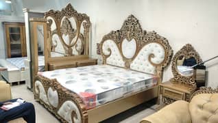 bed set/side tables/bed dressing/showcase/wardrobe/wooden bed set 0
