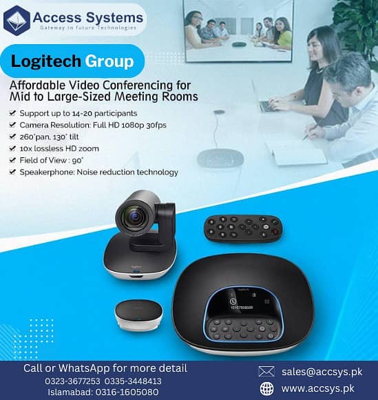 Audio Video Conferencing Logitech Group | Polycom | Aver | 03353448413 9