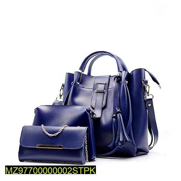 3 PCs Women's Beautiful PU Leather Shoulder Bag|| Free Home Delivery 3