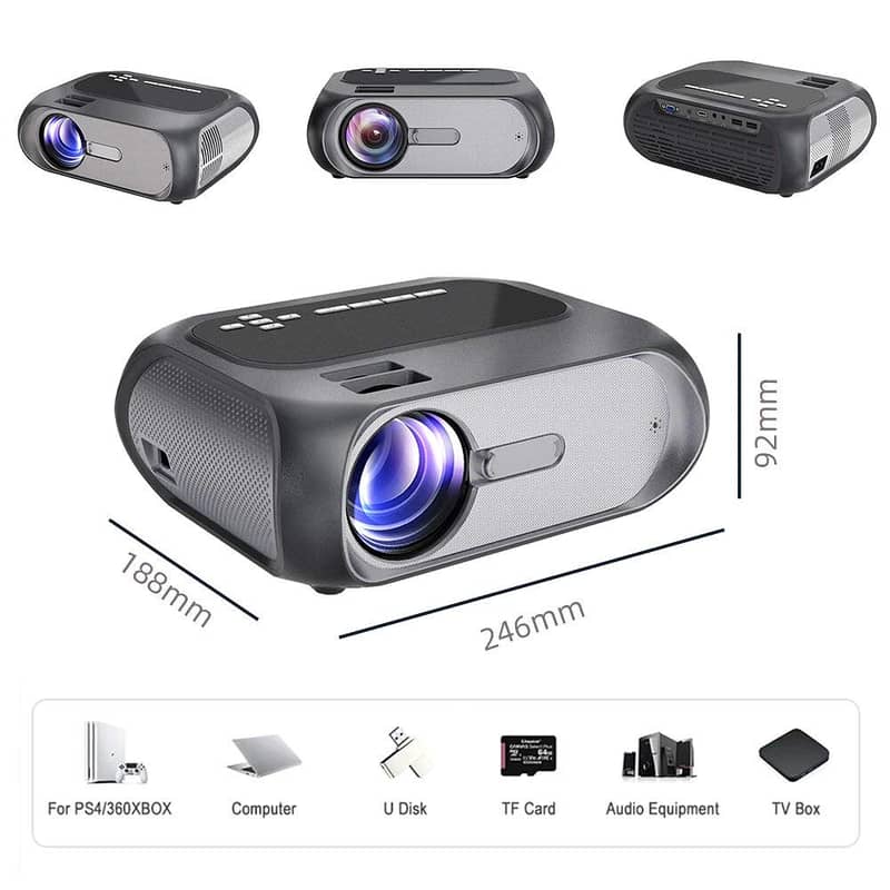 T7 Wifi Hd 1080p Multimedia Projector With Higher Resolution- Latest 0