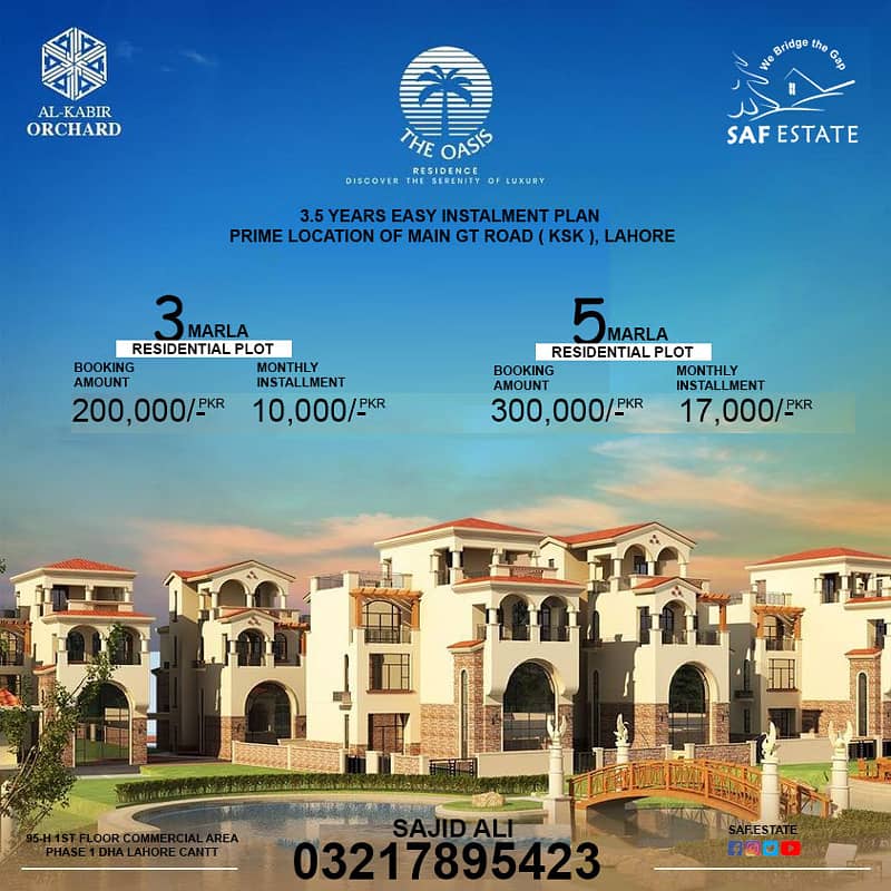 3 Marla Plot Files For Sale In A Prime Location Of The Oasis Block 4