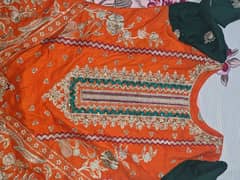 Full embroidery
Daman _tissue work
Size medium, chest 18 0
