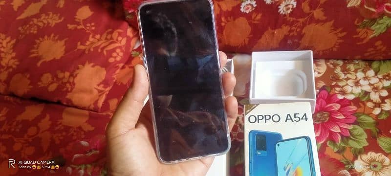oppo A54 with box not charger 1