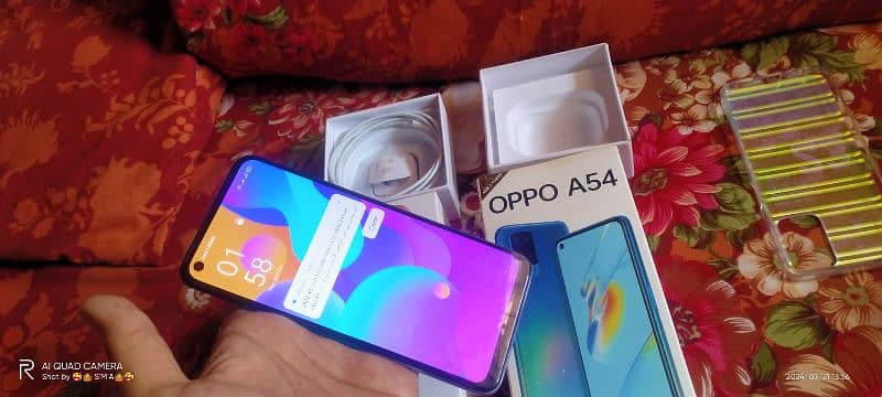 oppo A54 with box not charger 5