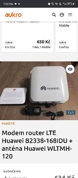 Modem Router LTE
Huawei B2338-168IDU+Antenna Huawei WLTMH-120 6