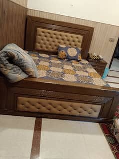 bed with 2 side tables
