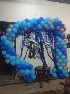Balloon Arch Decor Birthday Blue