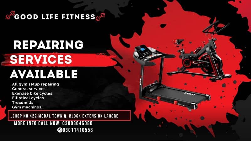 Treadmills and exercise bike cycle repairing and General service 1