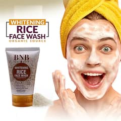 BNB 3 in 1 Rice Extract & Glow Kit Included Rice Face Wash, Rice Scrub